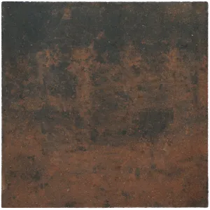 Carré tegel 50x50x5 vlak KOMO nero castano-Strakke tegel zonder facet