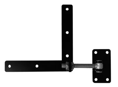 Verstelbaar Poortbeslag Links L=300mm zwart-