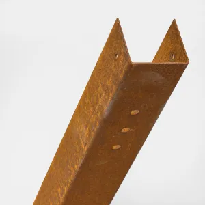 Muur- startprofiel Bamboescherm 182cm - Cortenstaal-