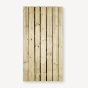 Tuindeur Privacy RVS Inbouwslot Vuren Groen Geimpr 100x190-Groen geïmpregneerd grenen