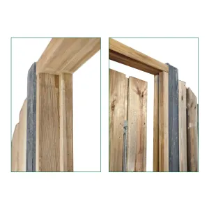 Tuindeurkozijn Grenen Groen Geimpregneerd Geschaafd 210x140-Groen geïmpregneerd grenen