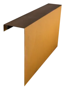 Corten Overzetstuk 1000x450x150mm-Er ontstaat een oranjebruine roestlaag na blootstelling aan buitenlucht