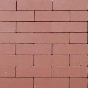 Strackstone Crown GRN+ Dikformaat 21x7x8 vlak wijnrood KOMO PL2-Gekleurde onderlaag van beton met hoge kwaliteit deklaag