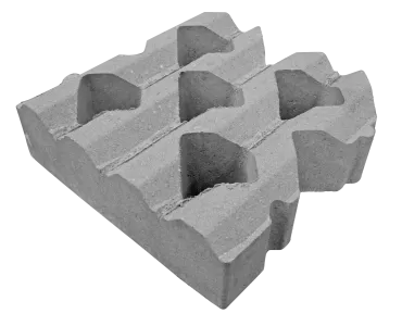 Grasbetontegel type C 40x40x12(40 cm. zijde vlak) BK25 vierkante gaten-Waterdoorlatend