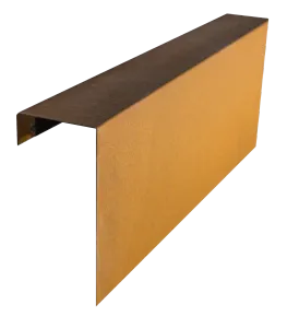 Corten Overzetstuk 1000x300x120mm-Er ontstaat een oranjebruine roestlaag na blootstelling aan buitenlucht