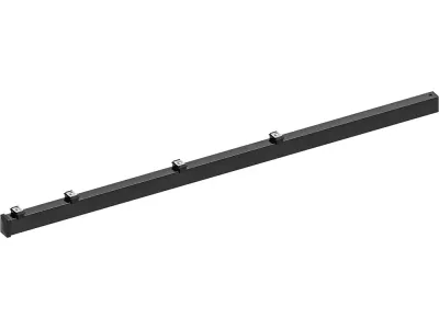 Hillfence met.paal+aansluitingset afdekkap 6x4x160cm zwart-Geleverd inclusief aansluitingset en afdekkap