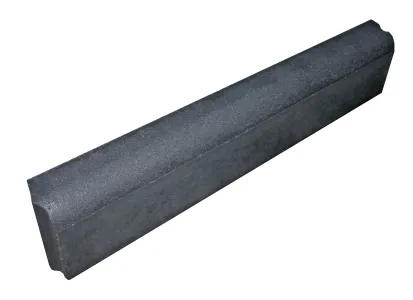 Gazonopsluitband 10x20x100 hanzezwart KOMO-Heeft aan één lange zijde een afgeronde kant