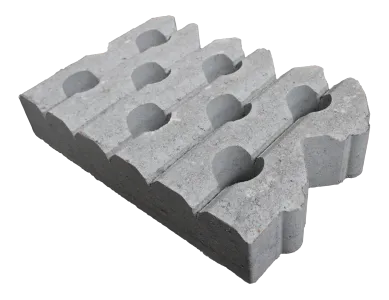 Grasbetontegel type B 40x60x12(60 cm. zijde vlak) K85911 vormklasse B BK15-Waterdoorlatend