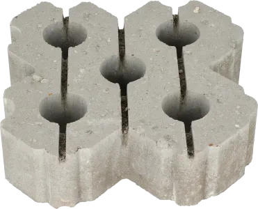 Grasbetontegel type W 40x40x12(rondom hol-dol + bovenzijde vlak) K85911 BK25-Waterdoorlatend