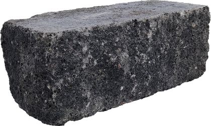 Splitrock hoekstuk trommel 29x13x11 cm grijs/zwart geknipte kopse kant