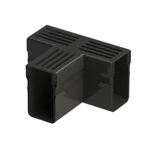 Star Drain 65/100 T-stuk - Zwart (Aluminium)-Optimale waterafvoer