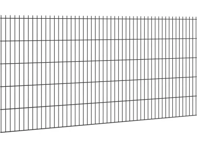 Hillfence metalen scherm dubbele staafmat 250x103cm zwart-Privacy creëren i.c.m. klimplanten