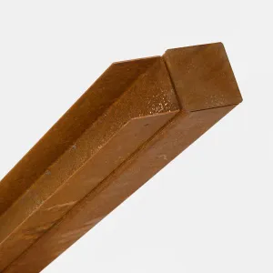 Begin/Eindpaal voor Bamboescherm H:182cm L:230cm Corten-