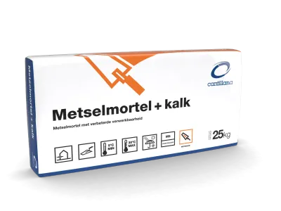 Cantillana Metselmortel+kalk 120 M5 A/B PE zak 25kg-Enkel water toevoegen om gebruiksklaar te maken