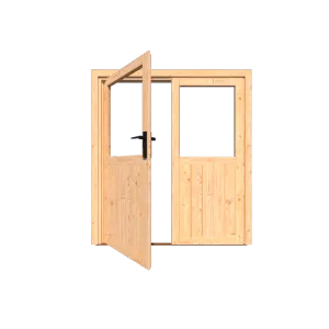 Excellent/Elegant Dubbele deur Douglas Glas (losse roedes)-Inclusief hang- en sluitwerk