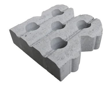 Grasbetontegel type L 40x40x12(40 cm. zijde vlak) K85912 BK25 GRN+-Waterdoorlatend