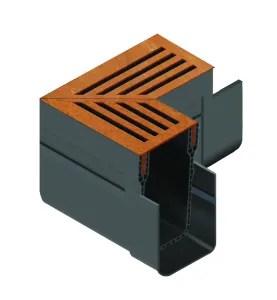 Hexa Slim-Line Corten Hoek 90o-