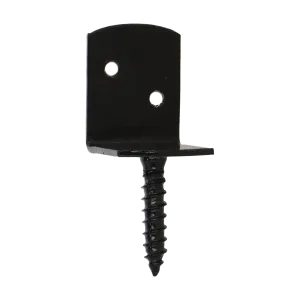 Hoek L-beslag zwart p/stuk-