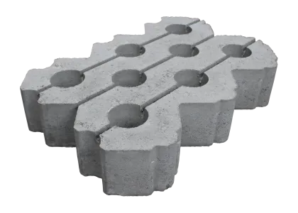 Grasbetontegel type I 40x60x12 GRIJS 03 (bovenzijde vlak + rondom hol-dol) K85912 BK25 GRN+-