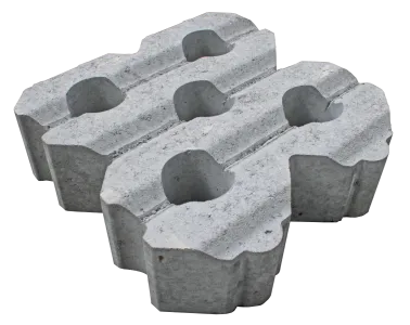 Grasbetontegel type H 40x40x12(rondom hol-dol) K85911 BK25-Waterdoorlatend