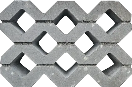 Grasbetontegel type F 40x60x10 (bovenzijde vlak) BK5 vierkante gaten-Waterdoorlatend