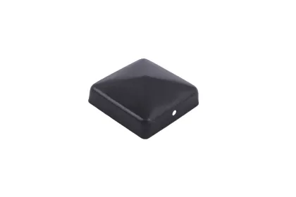 Paalornament piramide 71x71mm zwart-