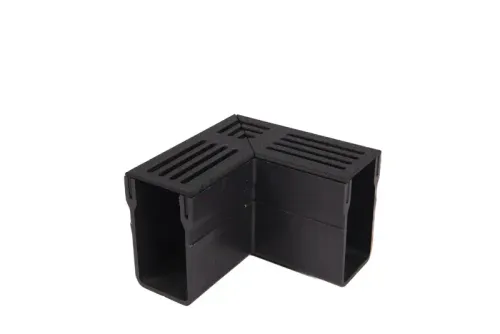 Star Drain 65/100 Hoekstuk - Premium Zwart (Aluminium)-Optimale waterafvoer