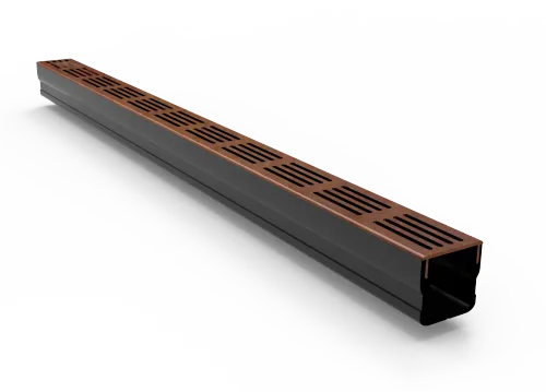 Star Drain Mini 65/60 Lijngoot-Roestbruin(Cortenstalen)100cm-Optimale waterafvoer