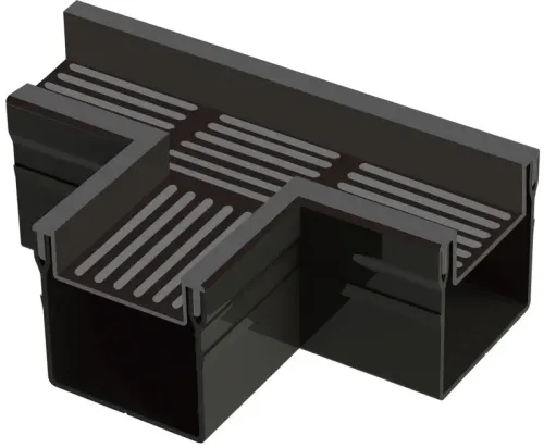 Top Stone 100/100 T-stuk - Zwart (Aluminium)-Optimale waterafvoer