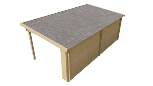 Blokhut - Tuinhuis 28mm Chappo met overkapping-