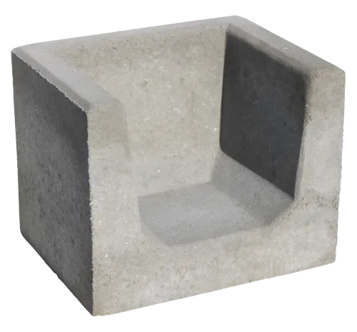 (H) Hoek U-element 40x50x40 Grijs-Voor de realisatie van hoogteverschillen