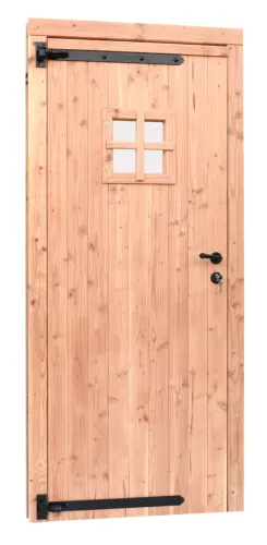 Douglas Deur met Zwart Beslag Blank (Linksdraaiend)