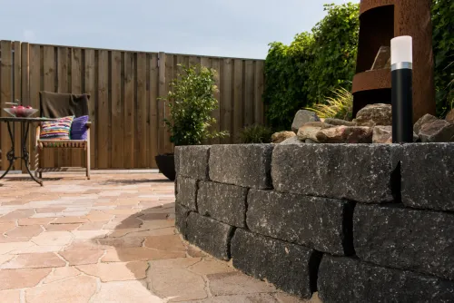 Wallblock Tumble 12x12x30 Antraciet-Nostalgische uitstraling