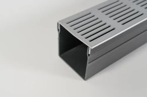 Star Drain Mini 65/60 Lijngoot - Grijs (Aluminium) 100cm-