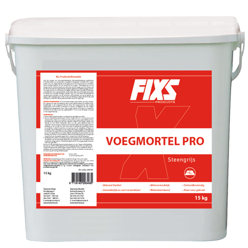 Productblad Fixs Voegmortel Pro