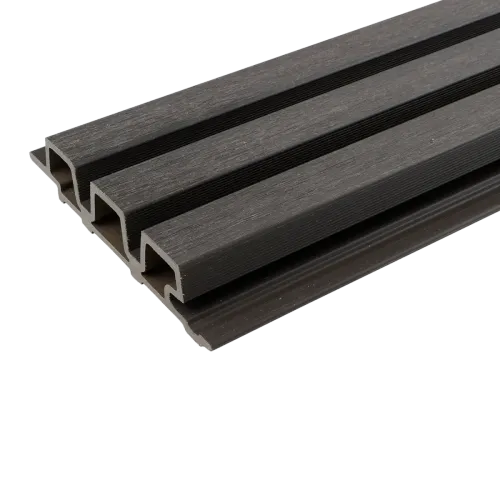 WPC WEO35 Gardenwall 33x170mm (wb 140mm) 290cm Dark Grey-Optiek van hedendaags open latwerk