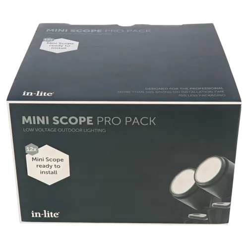 In-Lite Mini Scope Pro Pack (12 stuks)-Geschikt voor het verlichten van beplanting en bomen tot 3 meter