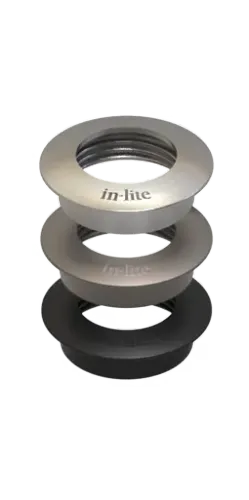 In-Lite RING 28 grondspot accessoire Pearl Grey voor DOT22-Eenvoudige installatie - met één draaiende beweging