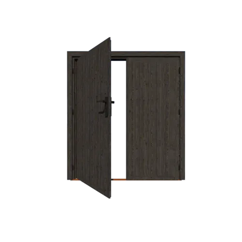 Excellent/Elegant Dubbele deur Zwart Dicht-Inclusief hang- en sluitwerk