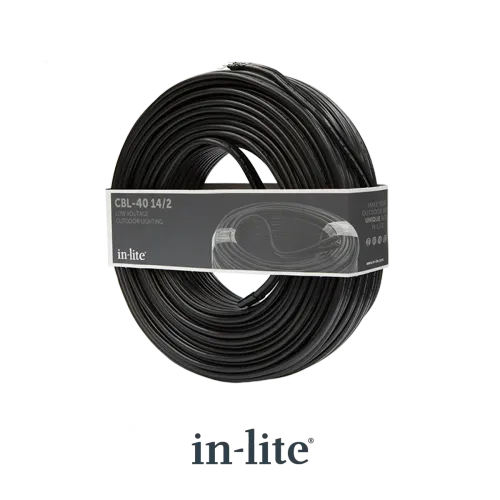 In-Lite Laagspanningskabel type CBL-14/2 12V 2-aderig 40mtr-Wordt geleverd als bundel compleet met CABLE CAPS