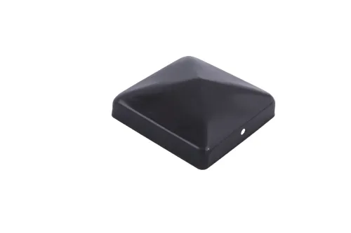Paalornament piramide 91mm zwart-