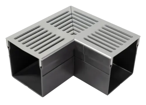 Star Drain Mini 65/60 Hoekstuk - Grijs (Aluminium)-Optimale waterafvoer