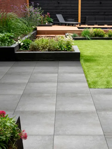 Ceramiton Titan 60x60x4cm Silver-Met afstandhouders