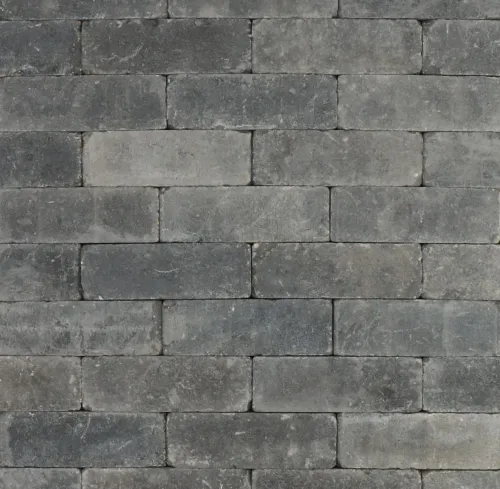 Trommelsteen 21x7x7 grijs/zwart genuanceerd-