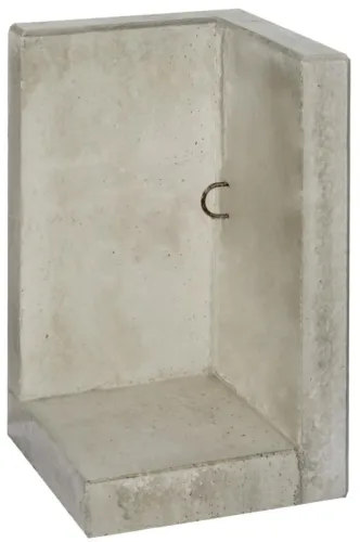 Hoek-L-Element 50x50x50x10cm Zichtbeton-