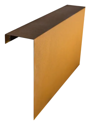 Corten Overzetstuk 1000x450x120mm-Er ontstaat een oranjebruine roestlaag na blootstelling aan buitenlucht