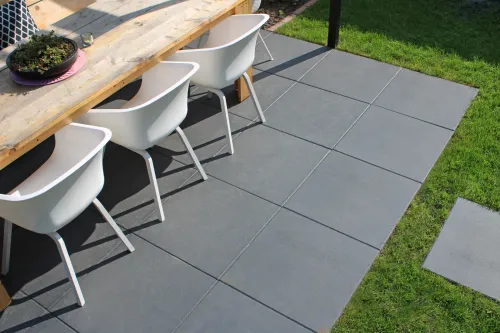 Mondo Facet 60x60x4cm Pit Black-Neemt minder vocht en vuil op