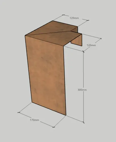 Overzetprofiel Muurblok Hoek 17x30x12