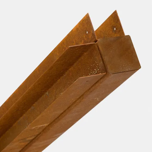 Hoekpaal voor Bamboescherm H182 L:230cm Corten-