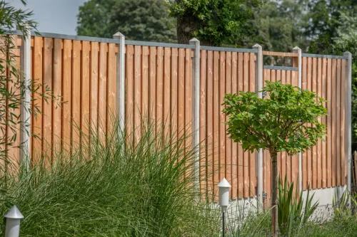 Tuinscherm Breukelen 21-planks (19+2) Red Class Wood 180x180-